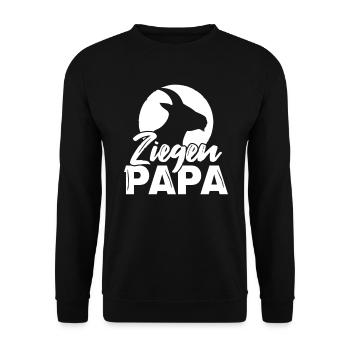 Ziegen Papa Geschenk - Unisex Pullover - Schwarz - Vorne - Alina (178cm) & Michal (187cm)