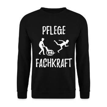 Altenpfleger - Pflege - Unisex Pullover - Schwarz - Vorne - Alina (178cm) & Michal (187cm)