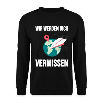 Tu te manqueras De dire adieu à l’émigration - Sweat-shirt Unisexe - noir - Devant - Alina (178cm) & Michal (187cm)