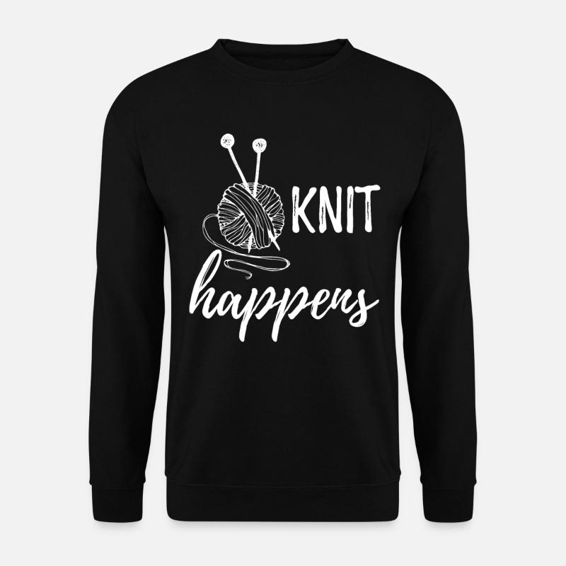 Wool knitting - Unisex Sweatshirt - black