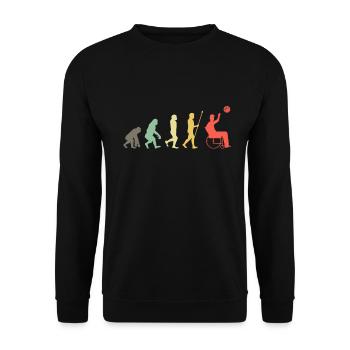 Évolution du basketball en fauteuil roulant - Sweat-shirt Unisexe - noir - Devant - Alina (178cm) & Michal (187cm)