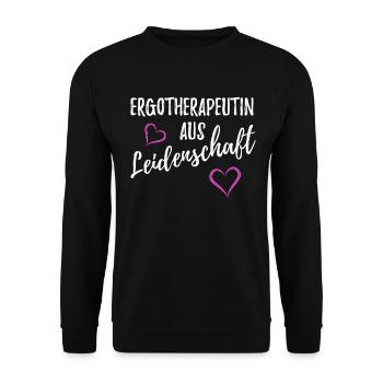 ERGOTHERAPEUTIN - Unisex Pullover - Schwarz - Vorne - Alina (178cm) & Michal (187cm)