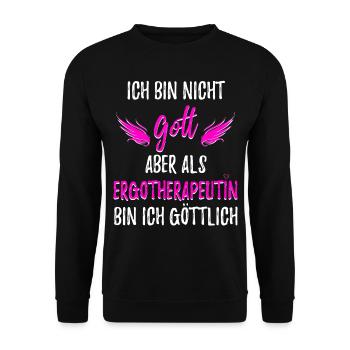 ERGOTHERAPEUTIN - Unisex Pullover - Schwarz - Vorne - Alina (178cm) & Michal (187cm)