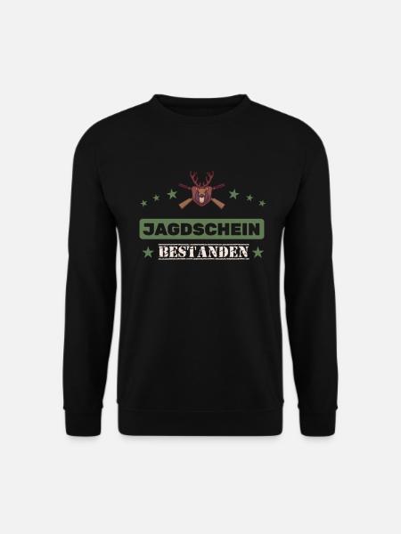 Jagdschein bestanden Geschenk für Jäger - Unisex Pullover - Schwarz