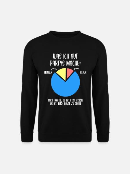 Partymuffel Spruch Schüchtern und Introvertiert - Unisex Pullover - Schwarz