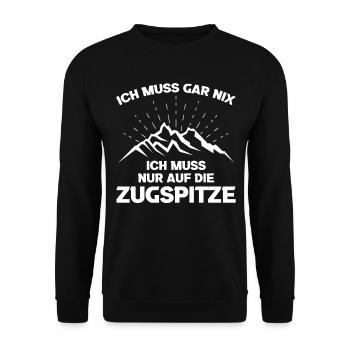 Zugspitze - Unisex Pullover - Schwarz - Vorne - Alina (178cm) & Michal (187cm)