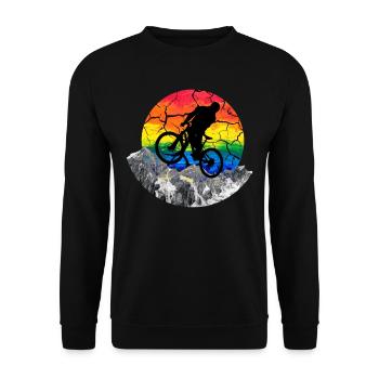 cool downhill - cadeau VTT VTT - Sweat-shirt Unisexe - noir - Devant - Alina (178cm) & Michal (187cm)