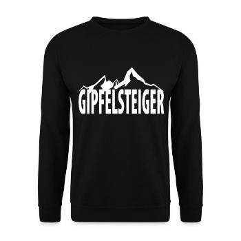 Berge Wandern Bergsteigen Gebirge - Unisex Pullover - Schwarz - Vorne - Alina (178cm) & Michal (187cm)