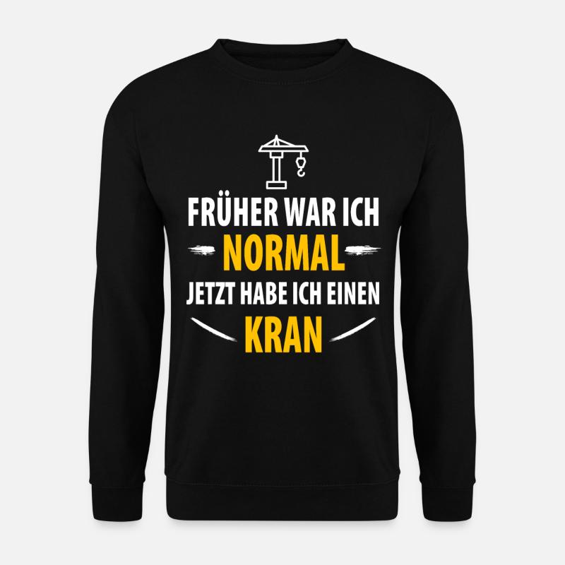 Kranführer Vater Vatertag Bauarbeiter Papa - Unisex Pullover - Schwarz