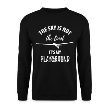 Pilote pilote de planeur planeur - Sweat-shirt Unisexe - noir - Devant - Alina (178cm) & Michal (187cm)