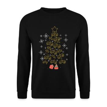 Jeux vidéo Gamer Christmas Tree - Sweat-shirt Unisexe - noir - Devant - Alina (178cm) & Michal (187cm)