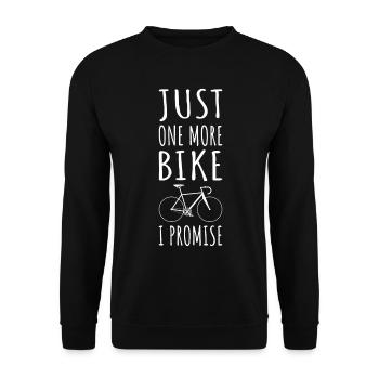 Just One More Bike Vélo de route Cycliste Cycliste sur route - Sweat-shirt Unisexe - noir - Devant - Alina (178cm) & Michal (187cm)