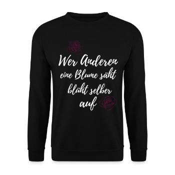 Florist Floristin Blumen - Unisex Pullover - Schwarz - Vorne - Alina (178cm) & Michal (187cm)