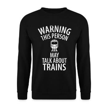 Train chemin de fer cheminots trains conducteur de locomotive - Sweat-shirt Unisexe - noir - Devant - Alina (178cm) & Michal (187cm)