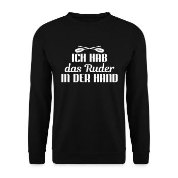 Ruder in der Hand Rudern Ruderer - Unisex Pullover - Schwarz - Vorne - Alina (178cm) & Michal (187cm)