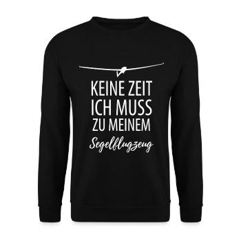 Glider pilot glider flying glider - Unisex Sweatshirt - black - Front - Alina (178cm) & Michal (187cm)