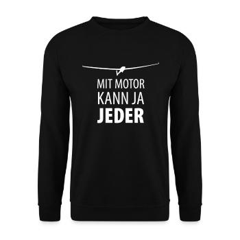 Glider pilot glider flying glider - Unisex Sweatshirt - black - Front - Alina (178cm) & Michal (187cm)