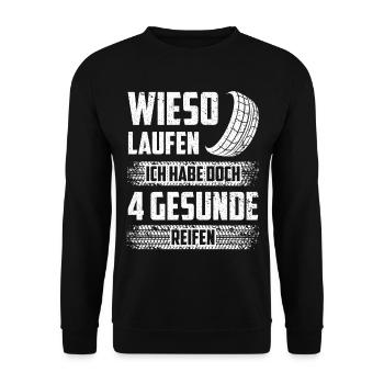 Autofahrer Schrauber Tuning - Unisex Pullover - Schwarz - Vorne - Alina (178cm) & Michal (187cm)