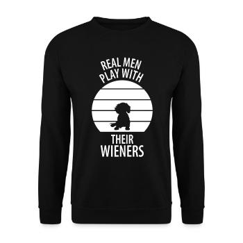 Teckel Teckel Teckel - Sweat-shirt Unisexe - noir - Devant - Alina (178cm) & Michal (187cm)