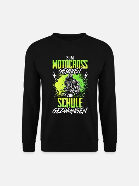 Zum Motocross Geboren Motorcross Kinder Geschenk - Unisex Pullover - Schwarz
