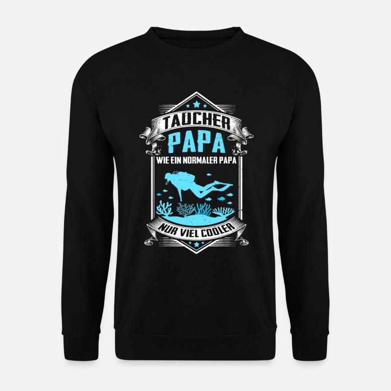 Taucher Papa Geschenk - Unisex Pullover - Schwarz