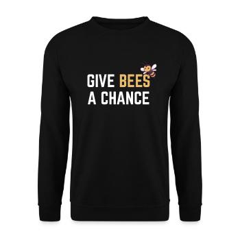 Animal rights activist gift for bee godfather Bee friend - Unisex Sweatshirt - black - Front - Alina (178cm) & Michal (187cm)