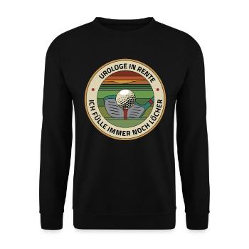 Urologe Golf Rente Golfer Golfplatz füllt Löcher - Unisex Pullover - Schwarz - Vorne - Alina (178cm) & Michal (187cm)