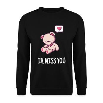I will miss you parting present - Unisex Sweatshirt - black - Front - Alina (178cm) & Michal (187cm)