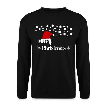 Merry Christmas Christmas Gift Ideas - Unisex Sweatshirt - black - Front - Alina (178cm) & Michal (187cm)