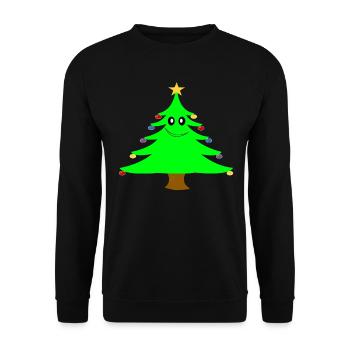 Christmas Christmas Tree Gift Idea - Unisex Sweatshirt - black - Front - Alina (178cm) & Michal (187cm)