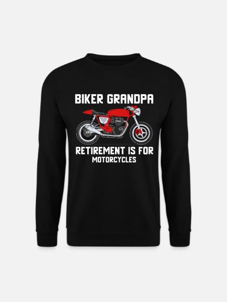Motorrad Opa Rente - Unisex Pullover - Schwarz