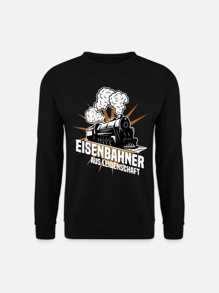 Eisenbahner Eisenbahn Lokführer Zug Geschenk - Unisex Pullover - Schwarz