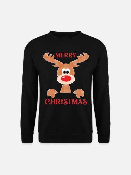 Rentier Weihnachtlich - Unisex Pullover - Schwarz