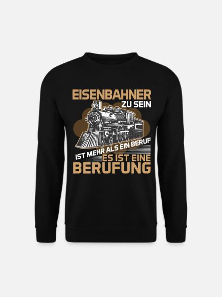 Eisenbahner Eisenbahn Lokführer Geschenk - Unisex Pullover - Schwarz