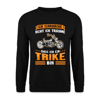 Triker Trike Motorrad Trikes Dreirad Geschenk - Unisex Pullover - Schwarz - Vorne - Alina (178cm) & Michal (187cm)