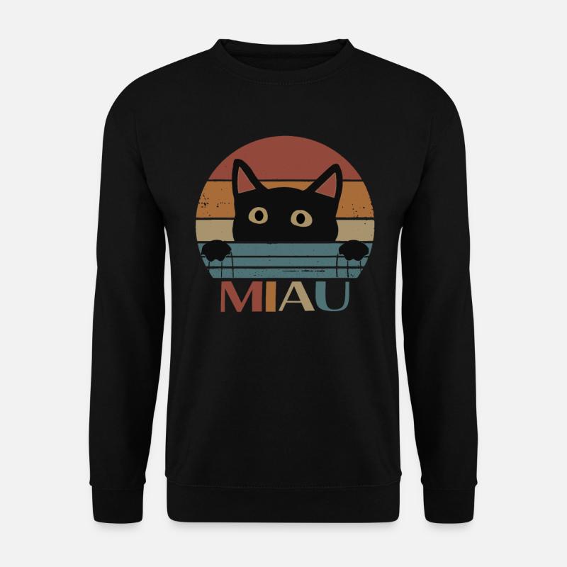 Katze Miau - Unisex Pullover - Schwarz