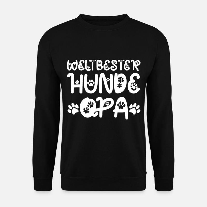 Weltbester Hunde Opa Hundehalter Großvater Hundeli - Unisex Pullover - Schwarz