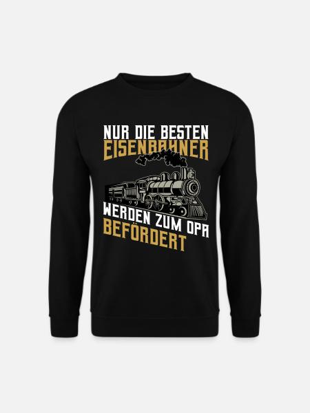 Eisenbahner Opa Eisenbahn Lokführer Geschenk - Unisex Pullover - Schwarz