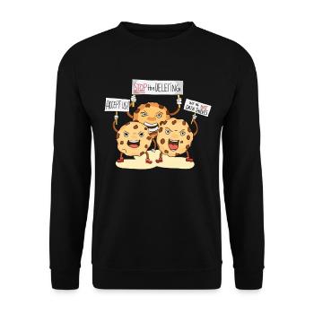 Nerd Ich akzeptiere Cookies im Internet Computer - Unisex Pullover - Schwarz - Vorne - Alina (178cm) & Michal (187cm)