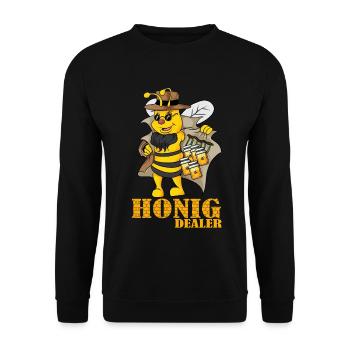 Abeille miel revendeur apiculteur rucher abeille - Sweat-shirt Unisexe - noir - Devant - Alina (178cm) & Michal (187cm)