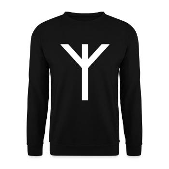 Runes Teutons Viking Rune Norse Mythology - Unisex Sweatshirt - black - Front - Alina (178cm) & Michal (187cm)