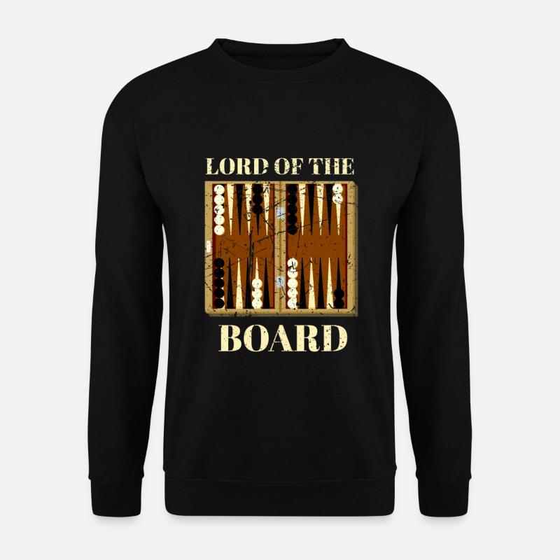 Backgammon Brettspiel Spruch für Backgammonspieler - Unisex Pullover - Schwarz