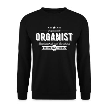 Organist Orgelspieler Orgel Pfeifenorgel Geschenk - Unisex Pullover - Schwarz - Vorne - Alina (178cm) & Michal (187cm)