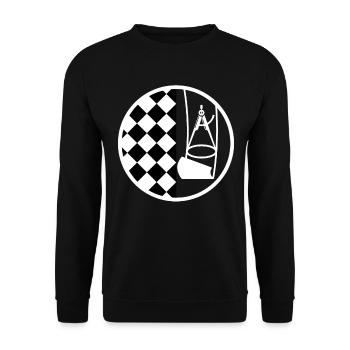 Floor layers guild sign - Unisex Sweatshirt - black - Front - Alina (178cm) & Michal (187cm)