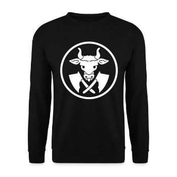 Butcher Butcher Butcher Guild Sign - Unisex Sweatshirt - black - Front - Alina (178cm) & Michal (187cm)