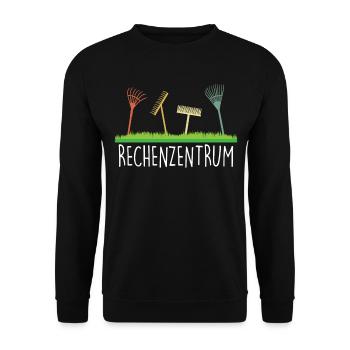 Gärtner Rechenzentrum als Hobbygärtner im Garten - Unisex Pullover - Schwarz - Vorne - Alina (178cm) & Michal (187cm)