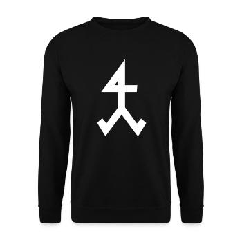 Steinmetz Zunftzeichen Bildhauer Steinbildhauer - Unisex Pullover - Schwarz - Vorne - Alina (178cm) & Michal (187cm)