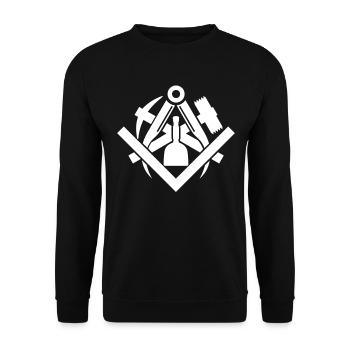 Stonemason guild mark stone sculptor stonemasons - Unisex Sweatshirt - black - Front - Alina (178cm) & Michal (187cm)