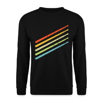 Drumsticks drums drummer drummer retro - Unisex Sweatshirt - black - Front - Alina (178cm) & Michal (187cm)