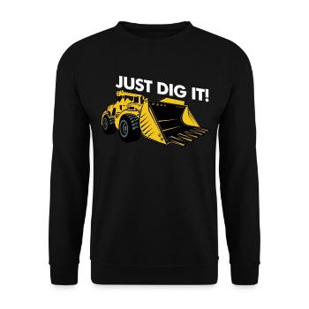Chargeur sur roues constructeur de routes bulldozer - Sweat-shirt Unisexe - noir - Devant - Alina (178cm) & Michal (187cm)